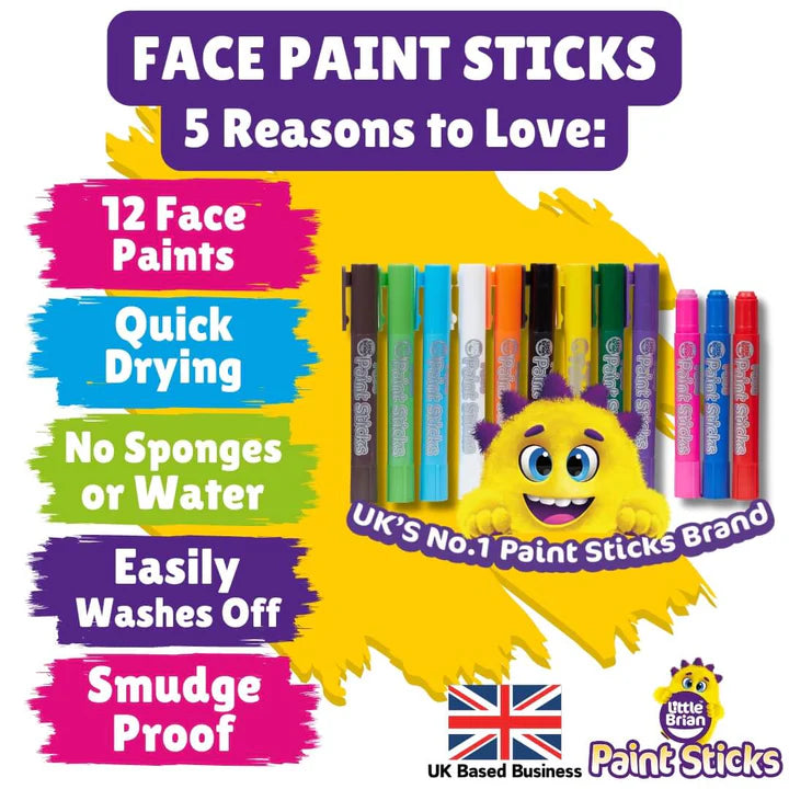 Little Brian Face Paint Sticks Classic (12 Assorted)