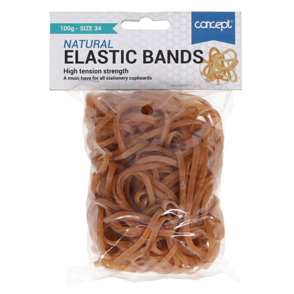 Concept 100g Bag Elastic Bands - Size 34