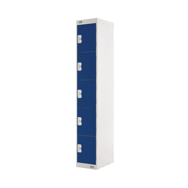 Five Compartment Locker 300x450x1800mm Blue Door MC00061