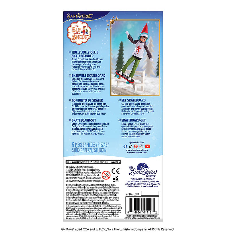 Elf on the Shelf MagiFreez - Holly Jolly Ollie Skateboarder