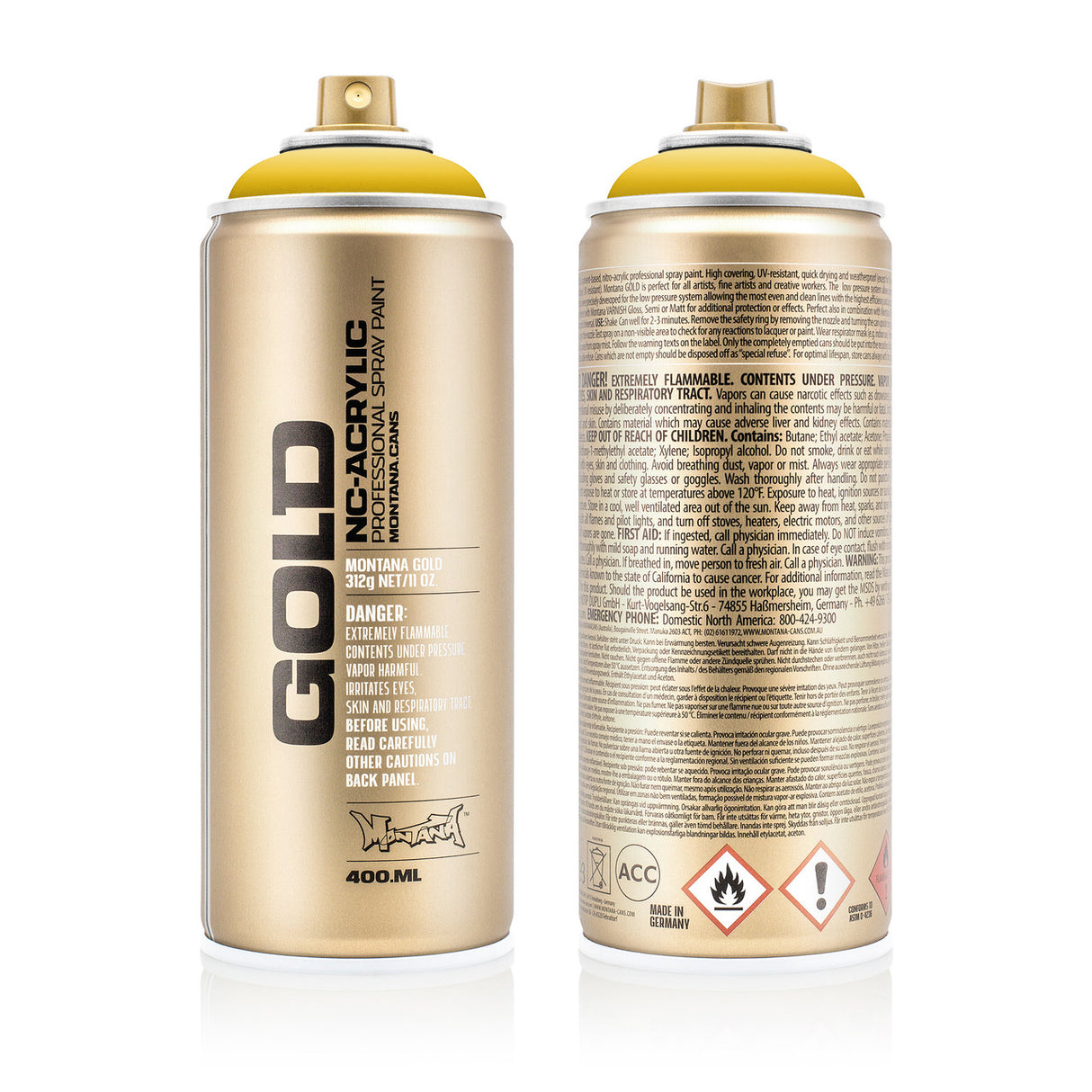 Montana GOLD Spray Paint 400ml - Banana (G1030)