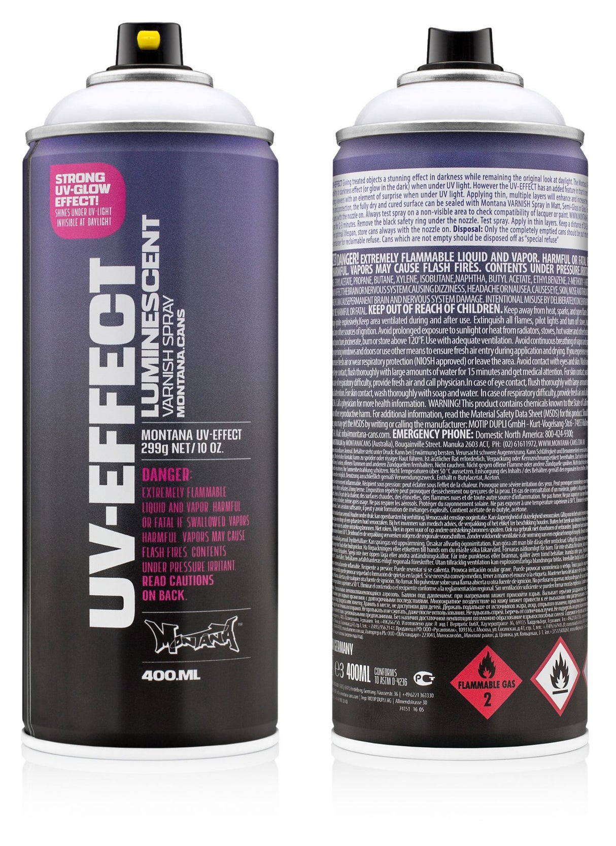 Montana UV-Effect Spray Paint 400ml - Transparent