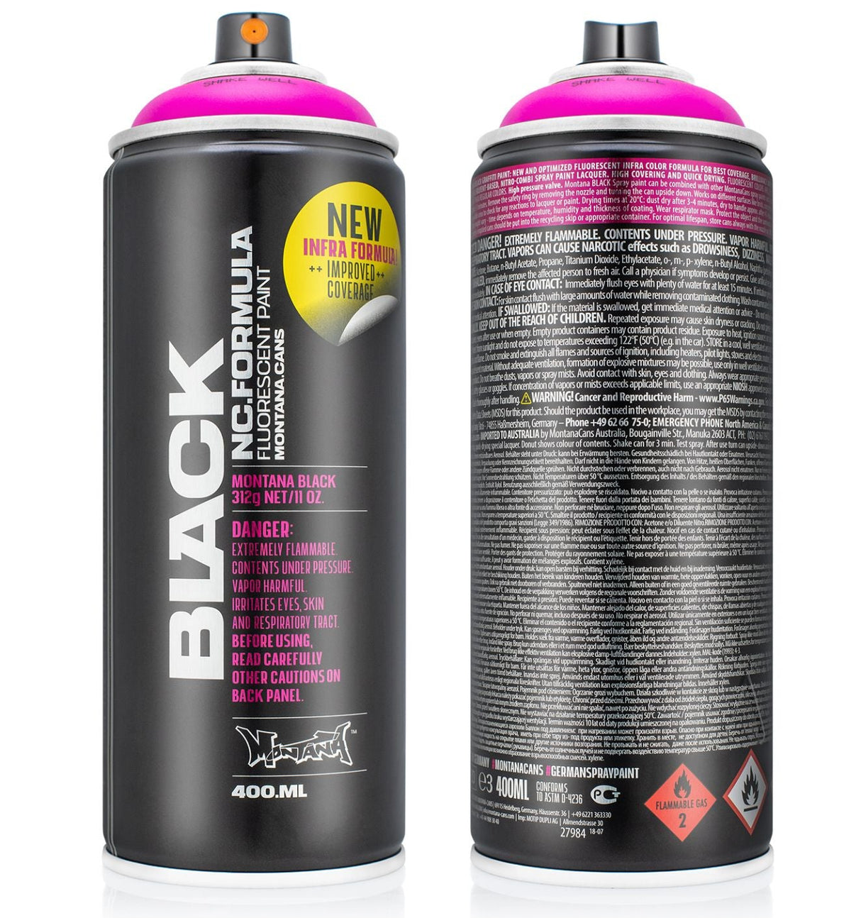Montana BLACK Spray Paint 400ml - INFRA Pink (IN4000)