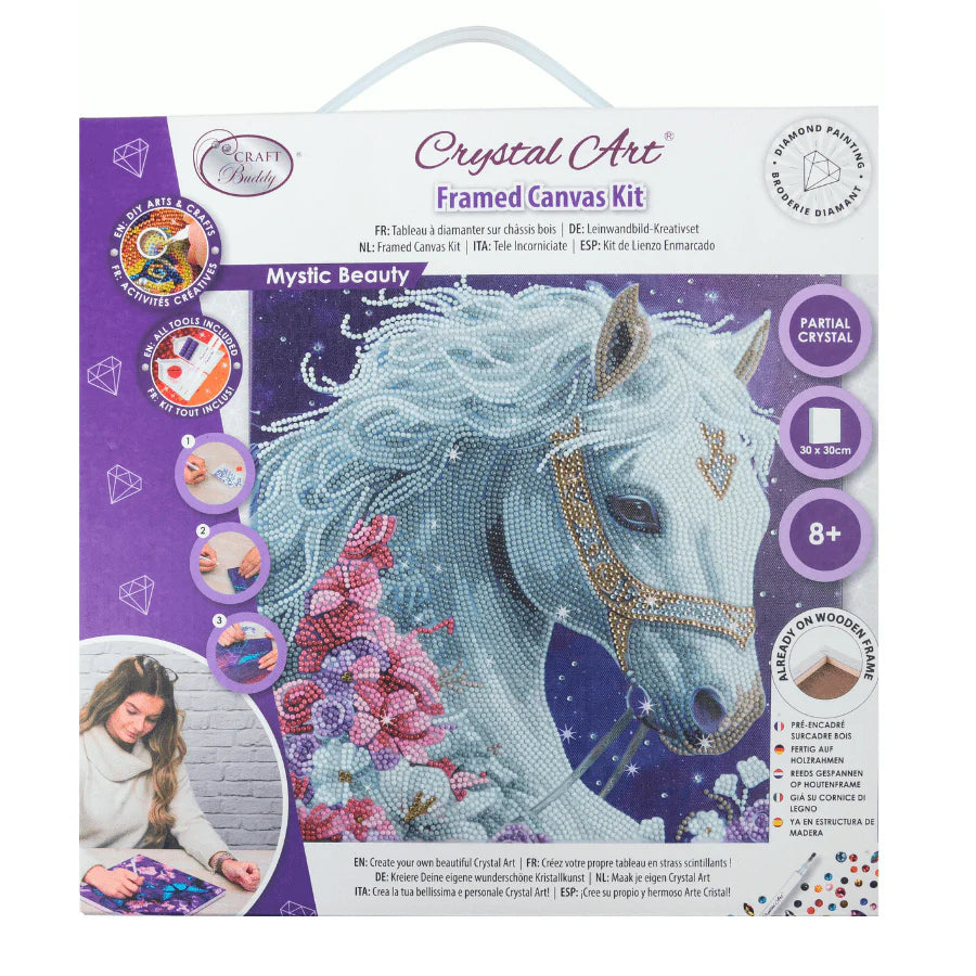 Crystal Art Canvas Kit 30x30cm - Mystic Beauty