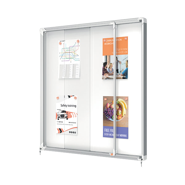 Nobo Premium Plus Outdoor Magnetic Lockable Notice Board 12xA4 1902581