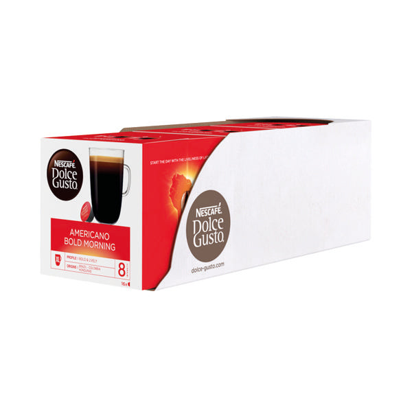 Nescafe Dolce Gusto Americano Bold Morning Coffee Capsules (Pack of 48) 12372153