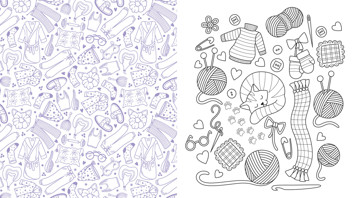 Cozy & Calm Stress Relief Coloring Book