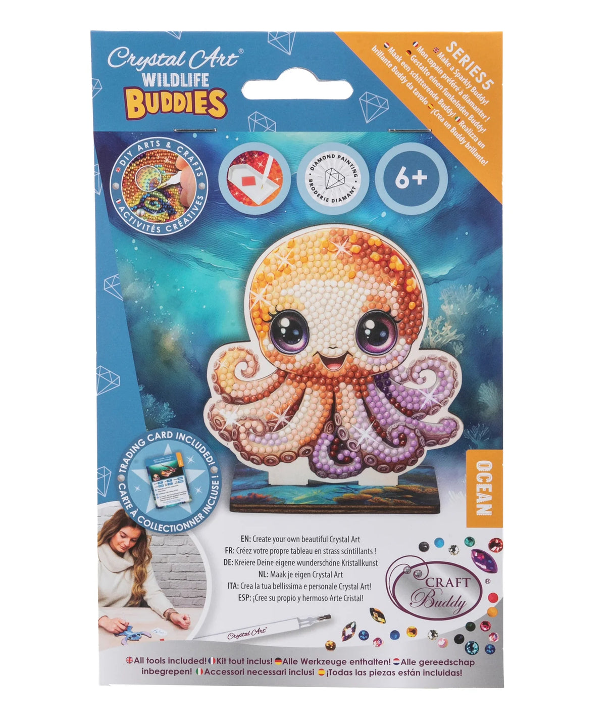 Crystal Art Buddy - Wildlife Buddies: Octopus