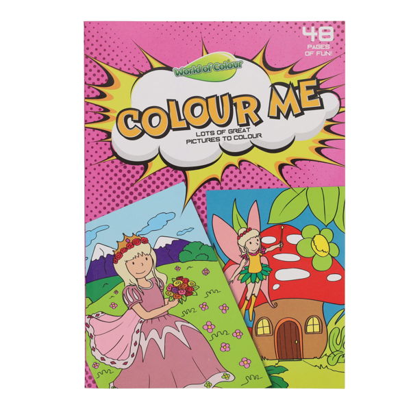 World Of Colour A4 48Pg Colouring Book - Girls