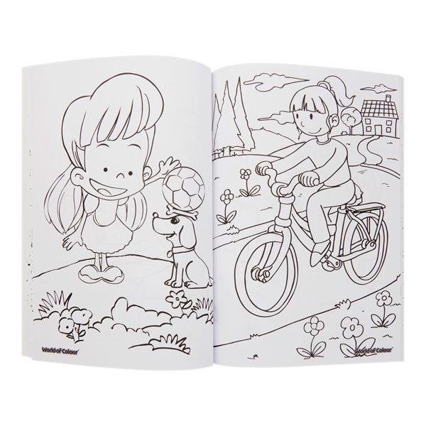 World Of Colour A4 48Pg Colouring Book - Girls