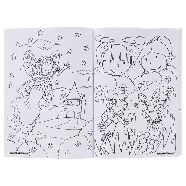 World Of Colour A4 48Pg Colouring Book - Girls