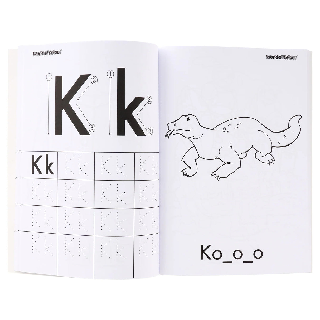 World of Colour A4 96pg Colouring Book - Learning Letters