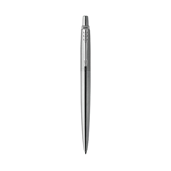 Parker Jotter Ballpoint Pen Steel with Chrome Trim Medium Blue Gift Box 1953170
