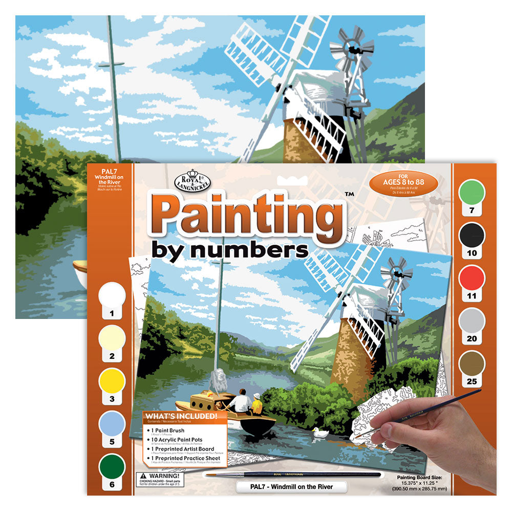Paint By Numbers Adult Large - Windmill On The River