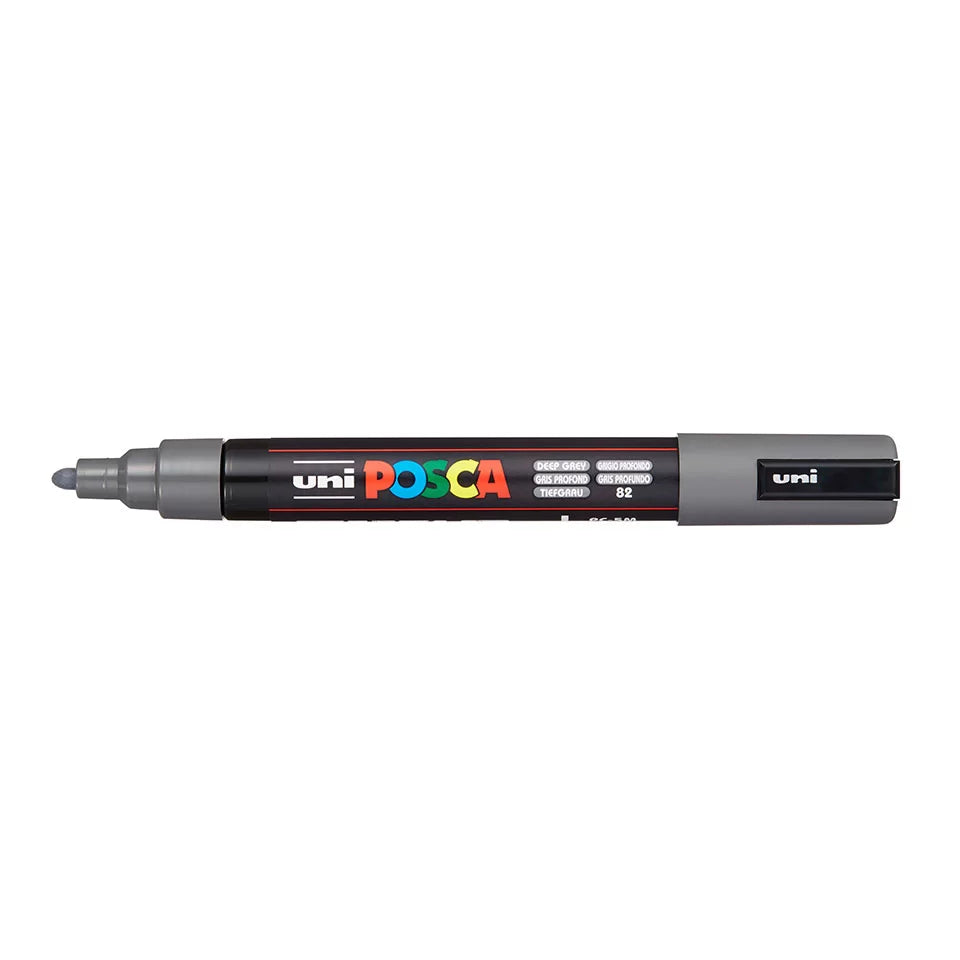 Posca PC-5M Medium Bullet Tip Paint Marker Deep Grey