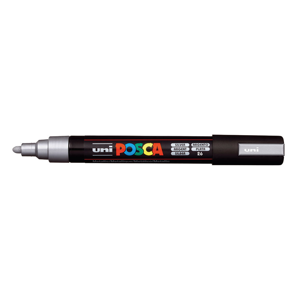 Posca PC-5M Medium Bullet Tip Paint Marker Silver