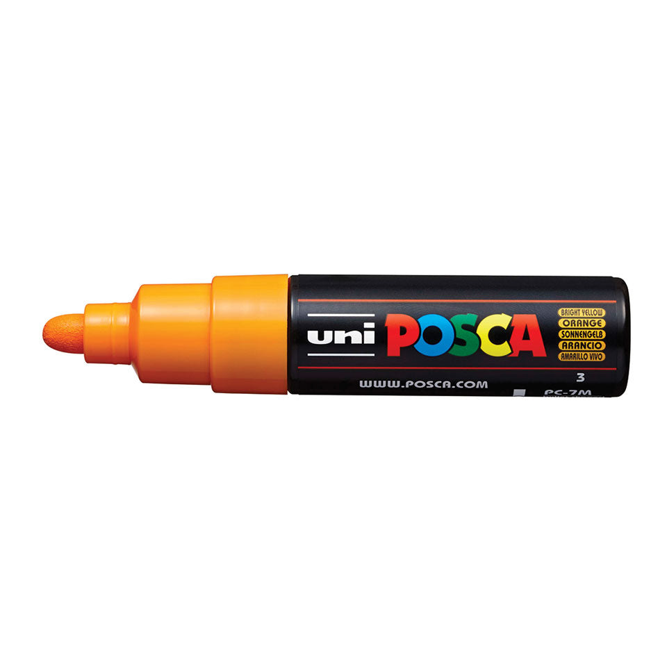 Posca PC-7M Marker Bold Bullet Tip Marker Bright Yellow