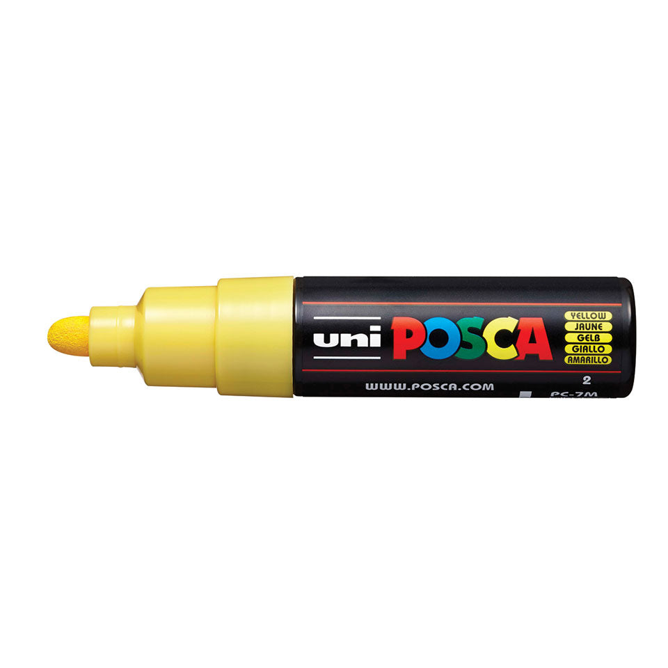 Posca PC-7M Marker Bold Bullet Tip Marker Yellow