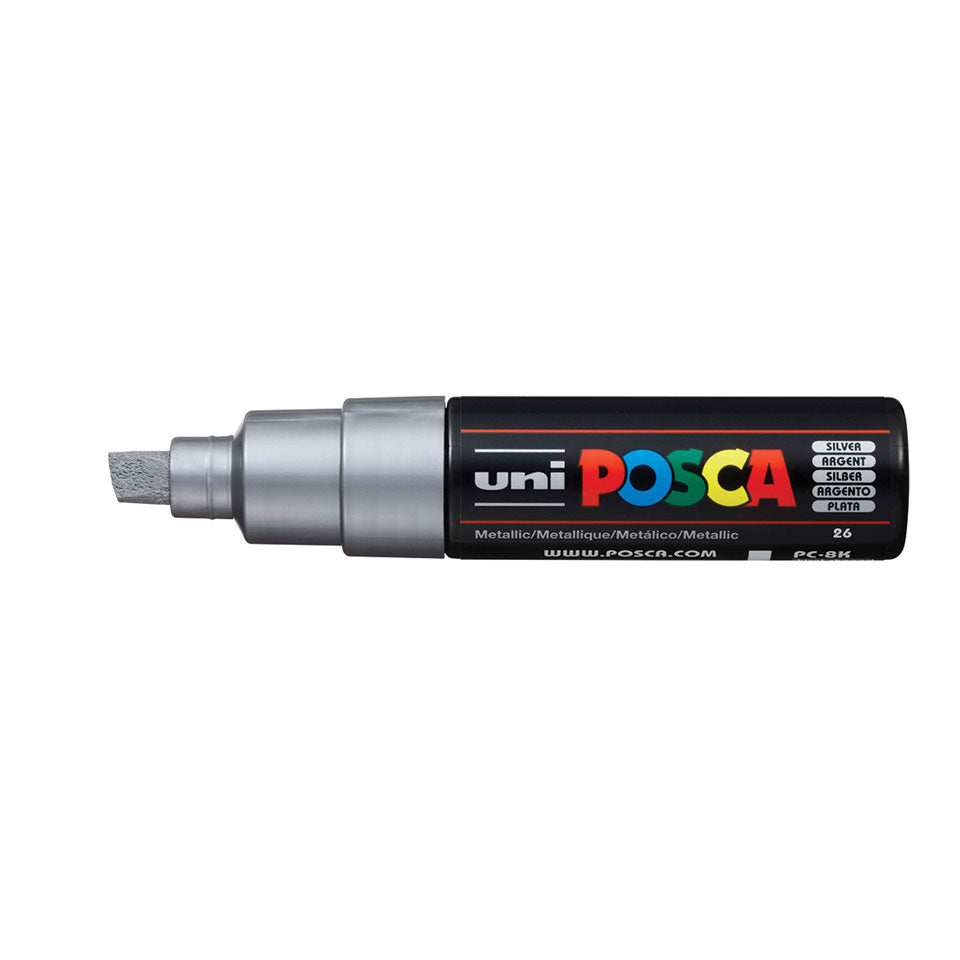 Posca PC-8K Broad Chisel Tip Paint Marker Silver