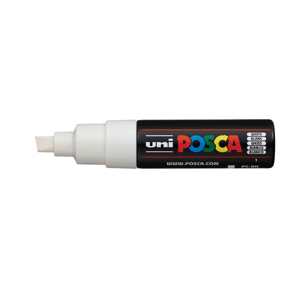Posca PC-8K Broad Chisel Tip Paint Marker White