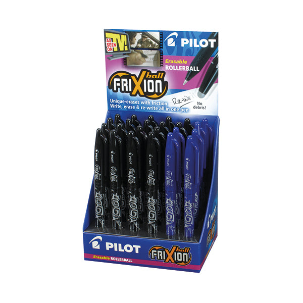 Pilot Frixion Erasable Rollerball Pen 24-Piece Display Black/Blue (Pack of 24) 224502400