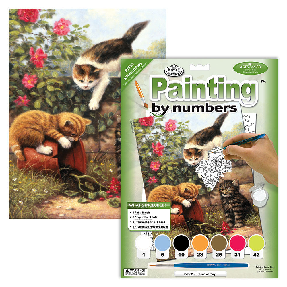 Paint By Numbers Junior Small - Kittens At Play