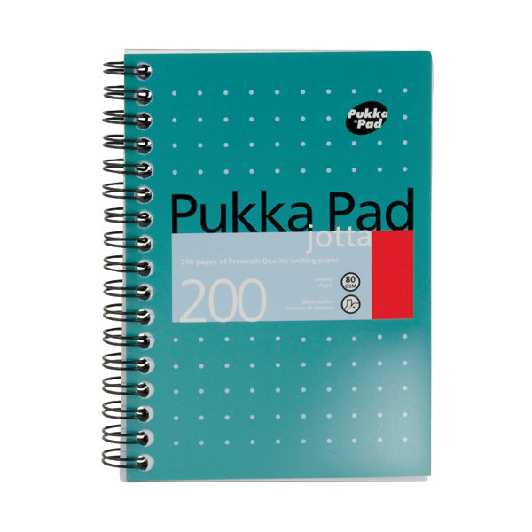 Pukka Pad Ruled Wirebound Mettalic Jotta Notepad 200 Pages A6 (Pack of 3) JM036
