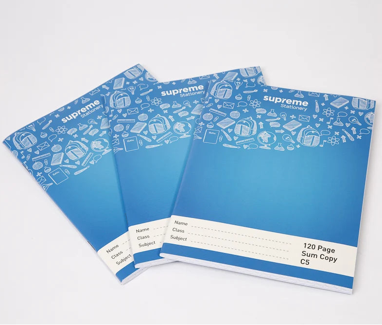 Supreme Stationery 120pg C5 Maths Copy Books (Pack of 10)