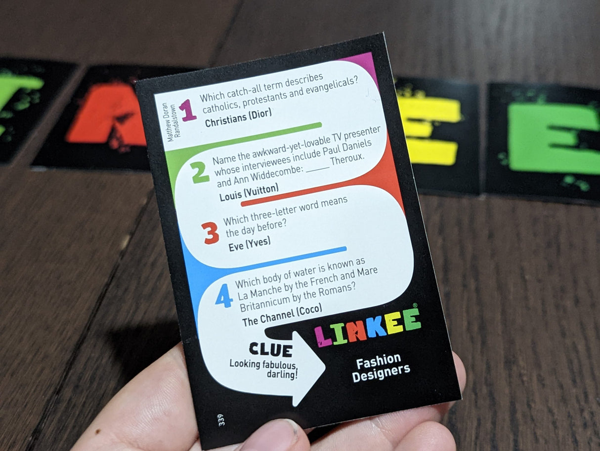 Linkee Trivia Card Game