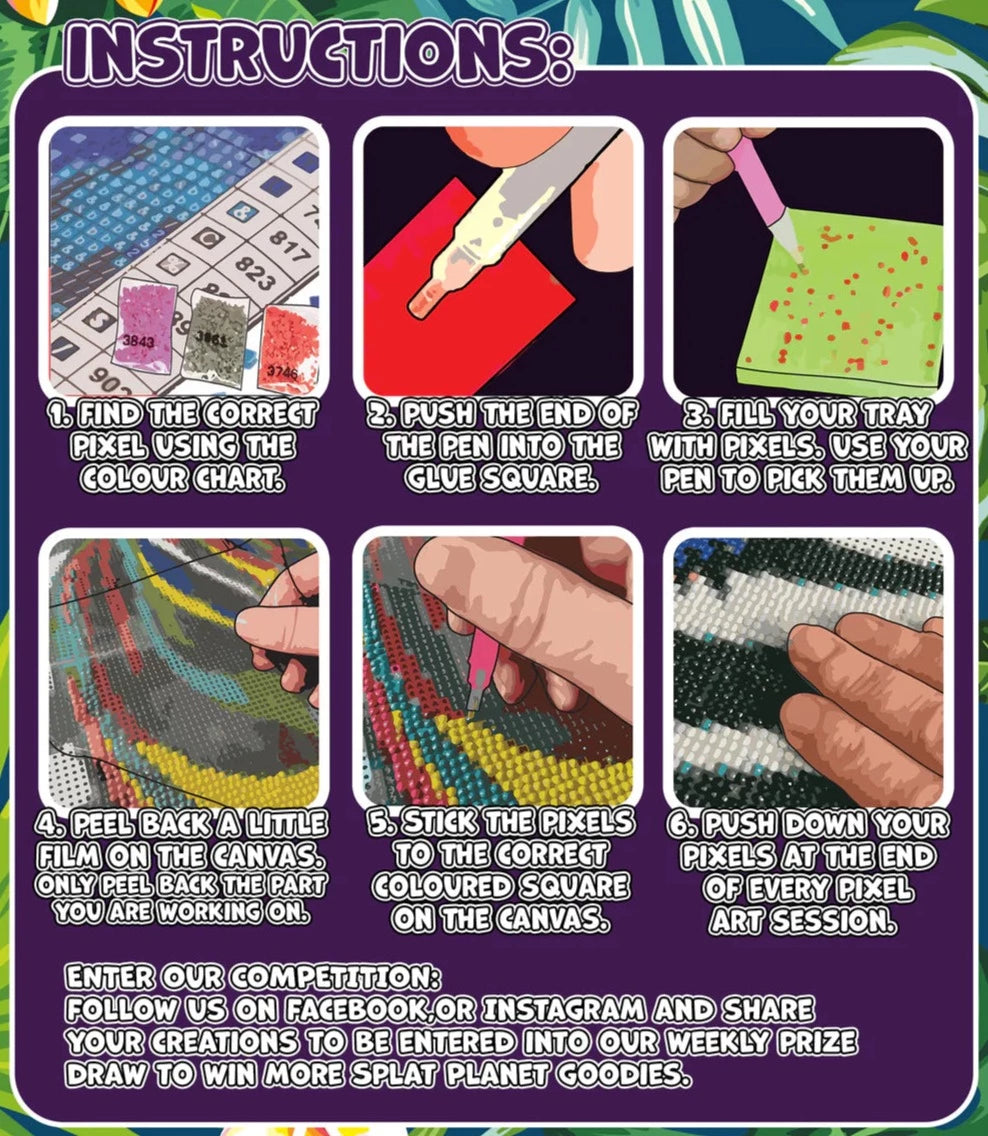 Sausage Dog Diamond Painting Art Kit Splat Planet