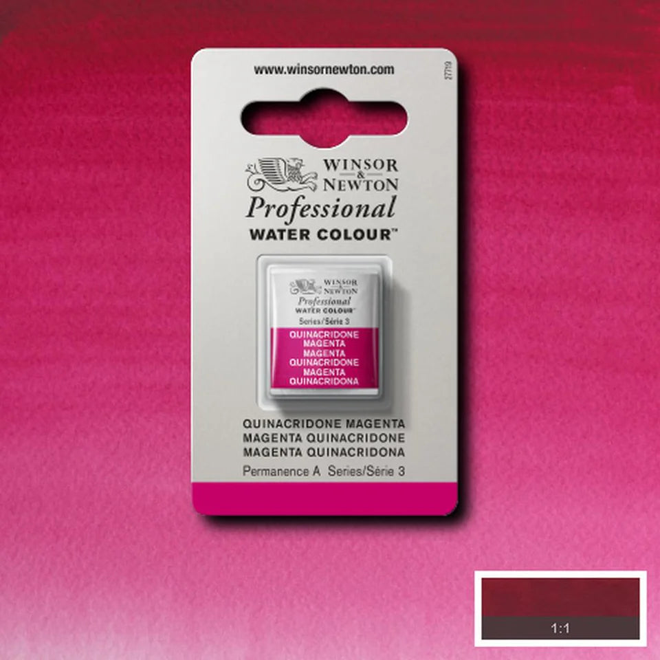 Professional Watercolour Series 3 Half Pan - Quinacridone Magenta