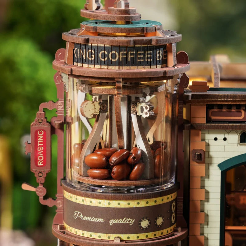 ROKR Music Box Wooden 3D Puzzle - Dream Coffee Factory