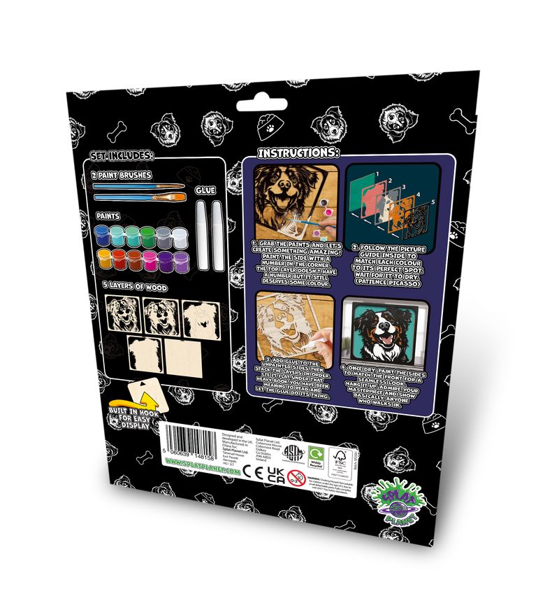 Splat Planet Wood Art Kit - Dog