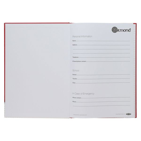Ormond A4 120pg Hardback Maths Copy Book