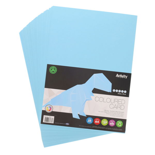 A4 160gsm Card 50 Sheets - Baby Blue