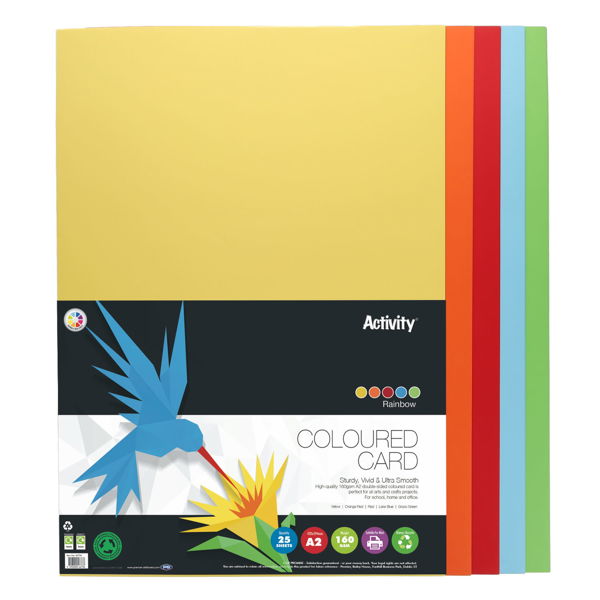 A2 160gsm Card - Rainbow (25 Sheets)