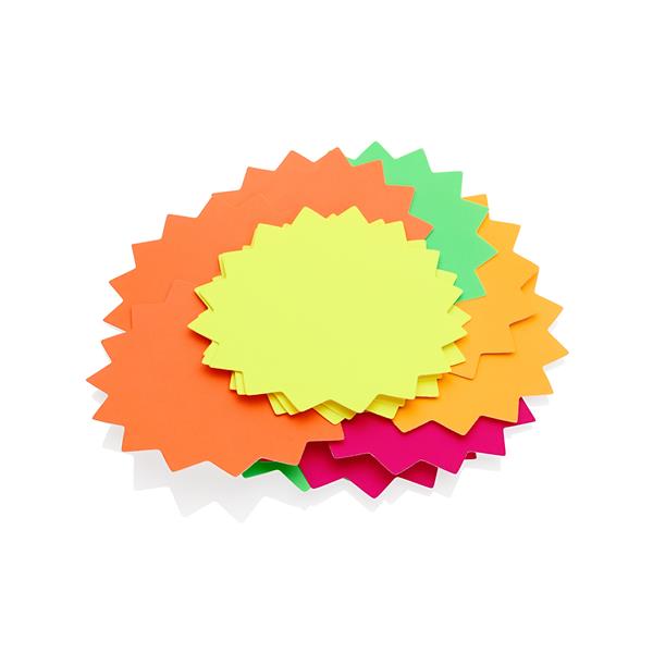 Concept 6'' Fluorescent Flash Stars (12 Pack)
