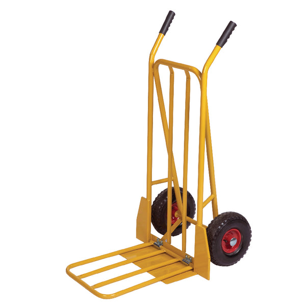 Yellow General Purpose Sack Truck with Folding Footplate 382848