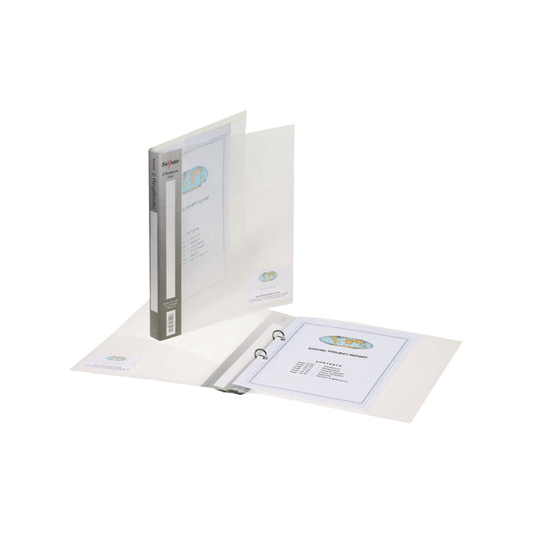 Snopake 2 Ring Binder 25mm A4 Clear (Pack of 10) 10183