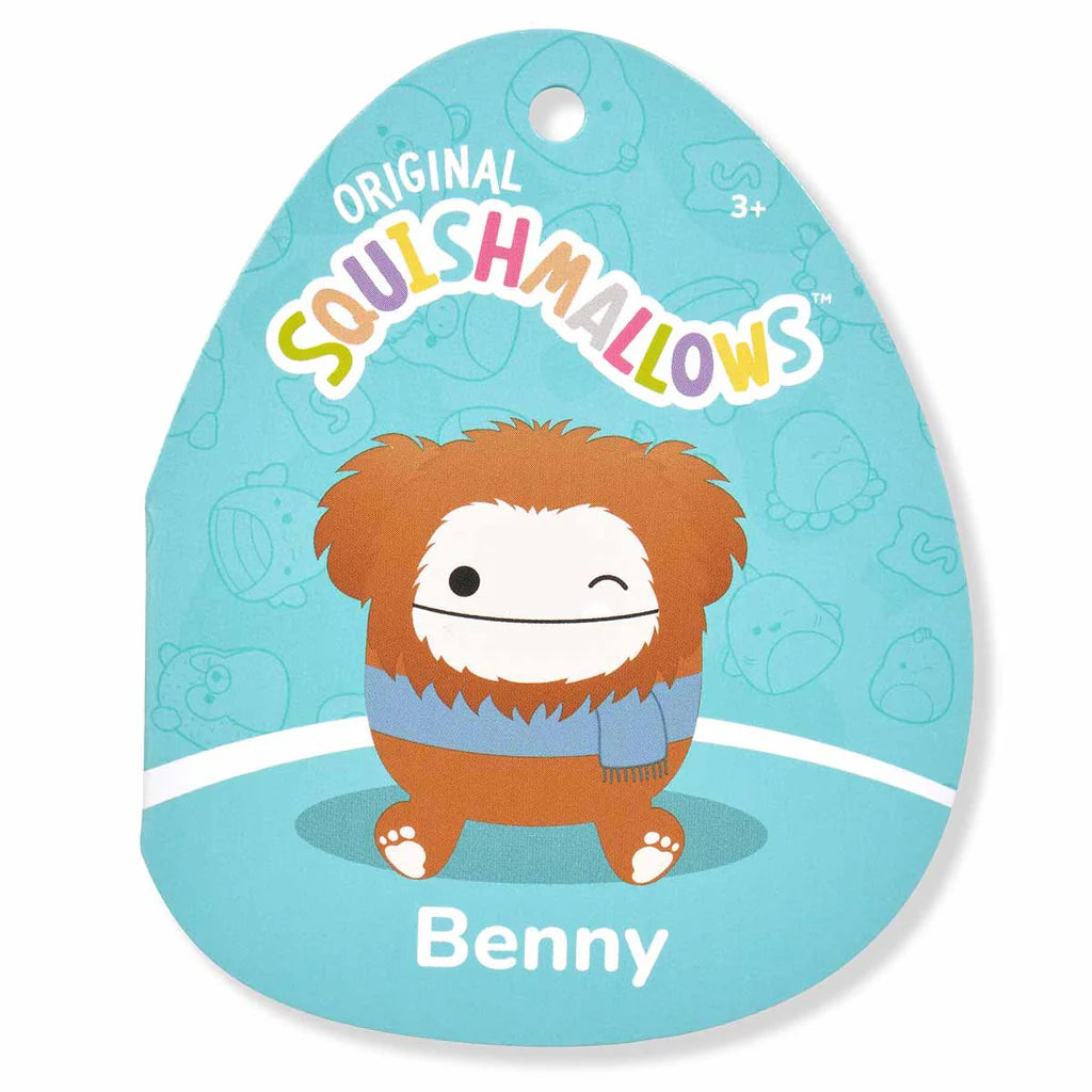 Squishmallows 12 Inch - Benny the Winking Brown Bigfoot with Scarf
