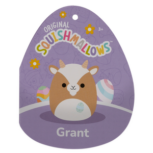 Squishmallows 7.5 Inch Grant Tan Goat with Egg Embroidery