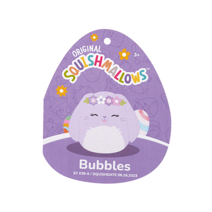 Squishmallows 7.5 Inch Bubbles Lavender Bunny with Flower Crown