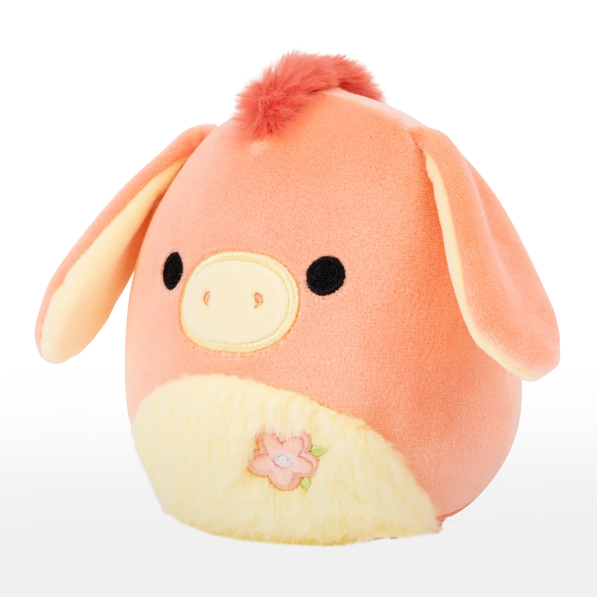 Squishmallows 7.5 Inch Llewyn Peach Donkey with Fuzzy Belly