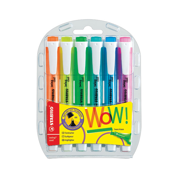 Stabilo Swing Cool Highlighter Wallet Assorted (Pack of 6) 275/6-3