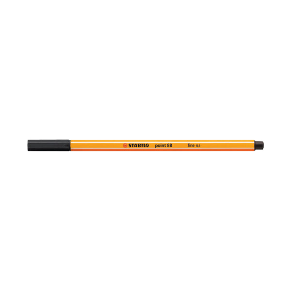 Stabilo Point 88 Fineliner Pen Black (Pack of 10) 88/46