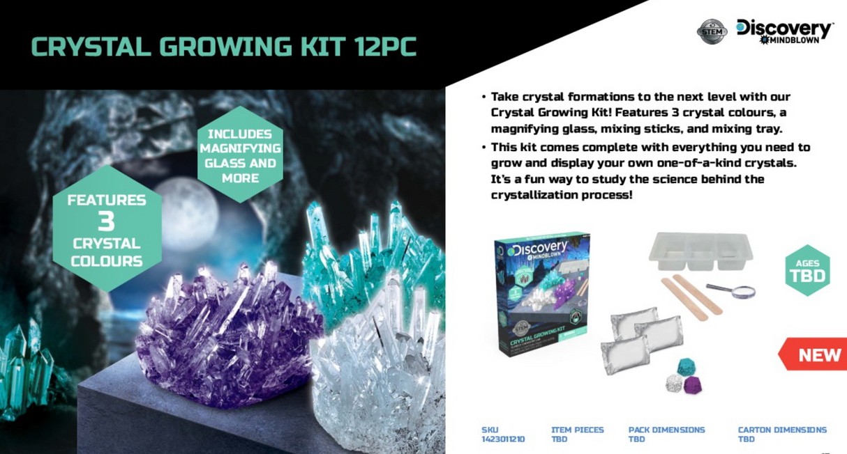 Kids Crystal Growing Kit 12pc