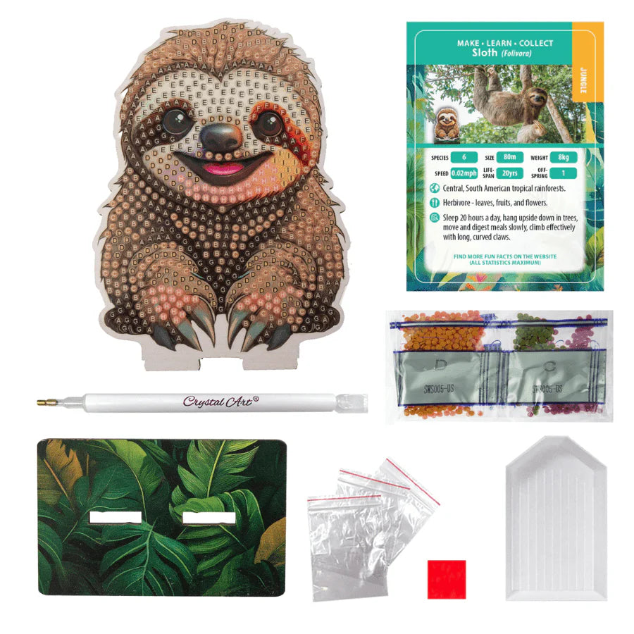 Crystal Art Wildlife Buddies - Sloth