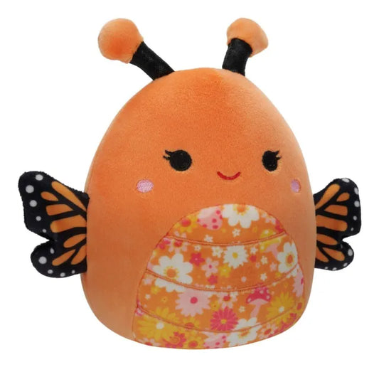 Squishmallow 16 Inch Mony Orange Monarch Butterfly Floral Belly