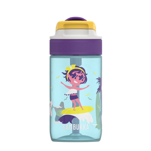 BPA Free Water Bottle With Straw Lid Surf Girl 400ml