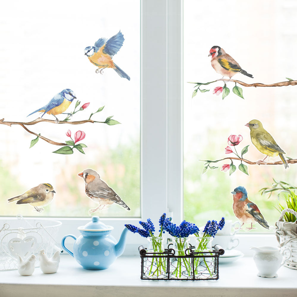 Window Sticker Pack - Garden Birds